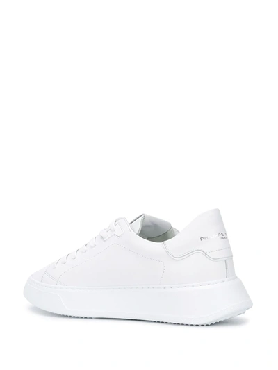 Philippe Model Temple Veau Leather Sneakers In White