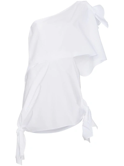Shop Ambush Asymmetric One Shoulder Dress In White