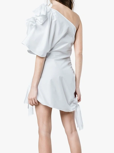 Shop Ambush Asymmetric One Shoulder Dress In White