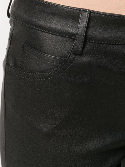 Shop Drome Mid-rise Slim-cut Trousers In Black