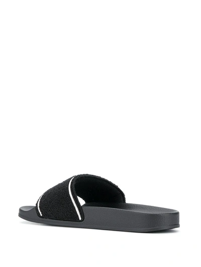 Shop Off-white Logo-print Slide Sandals In Black