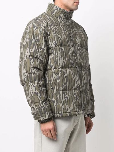 Stüssy Mossy Oak Down Puffer Jacket In Green