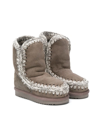 Shop Mou Eskimo Ankle Boots In Grey