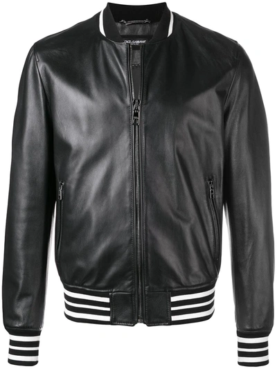 Shop Dolce & Gabbana Bomber Jacket In Black