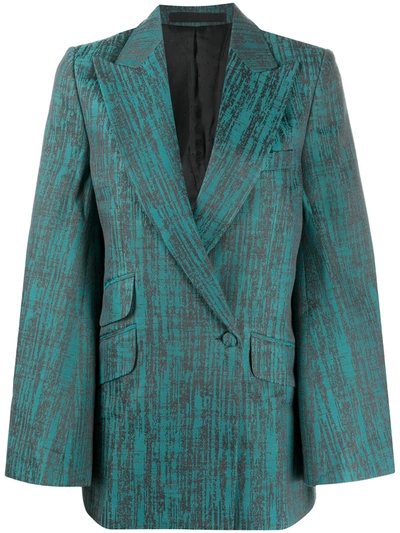 Shop Thebe Magugu Constitutional Printed Blazer In Green