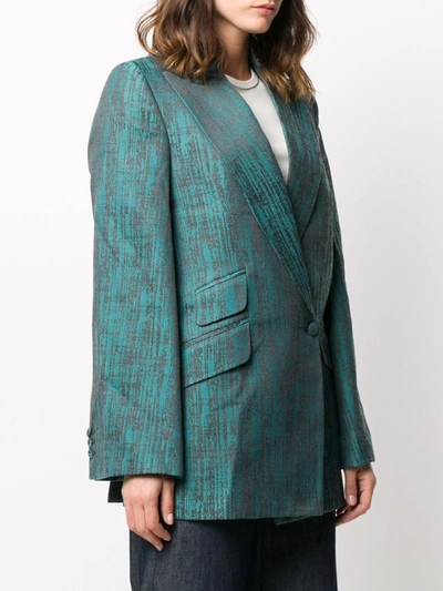 Shop Thebe Magugu Constitutional Printed Blazer In Green
