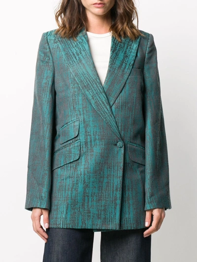 Shop Thebe Magugu Constitutional Printed Blazer In Green