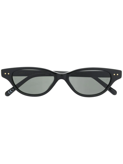 Shop Linda Farrow X Alessandra Ambrosio Sunglasses In Black