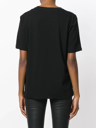 Shop Saint Laurent Signature Crew-neck T-shirt In Black