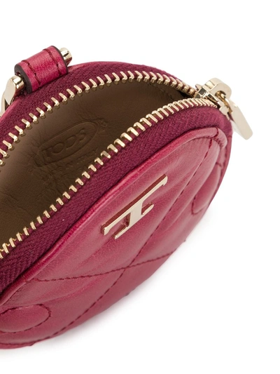 Shop Tod's Logo-signature Coin Purse In Pink