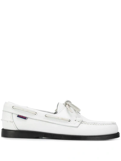 Shop Sebago Classic Boat Shoes In White