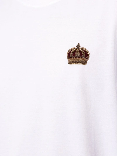 Shop Dolce & Gabbana Crown Patch T-shirt In White
