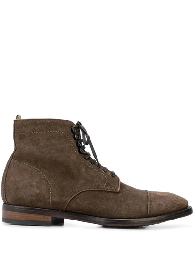 Shop Officine Creative Lace-up Ankle Boots In Brown