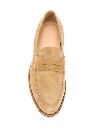 Shop Scarosso Stefano Almond-toe Loafers In Neutrals