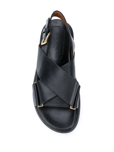 Marni Woman Sandals Black Size 6 Soft Leather In Black