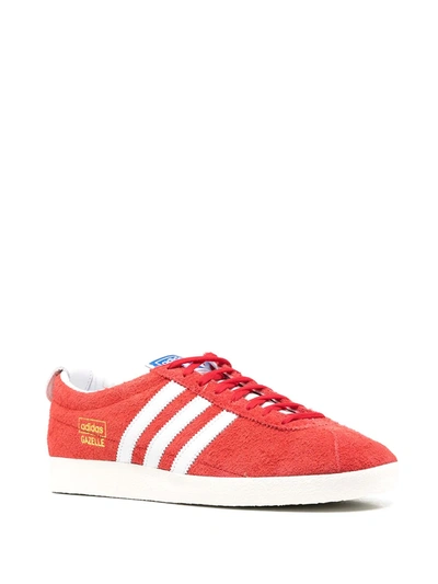 Adidas Originals Gazelle Vintage Sneakers In Red Suede In Red