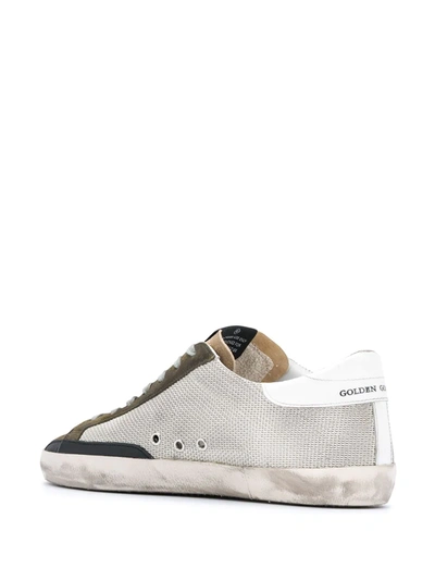 Shop Golden Goose Suede Lace Up Trainers With Star Detail In White