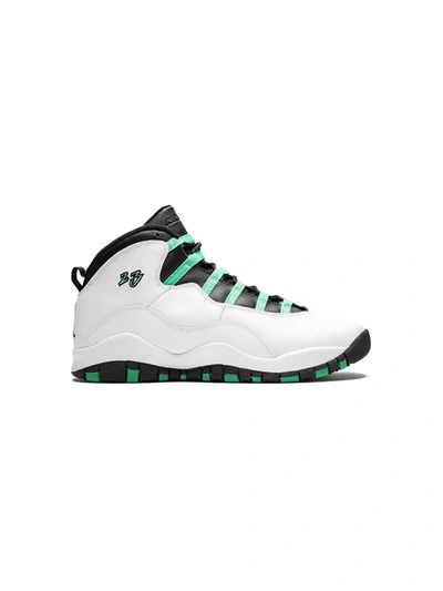 Shop Jordan Air  10 Retro 30th "verde" Sneakers In White