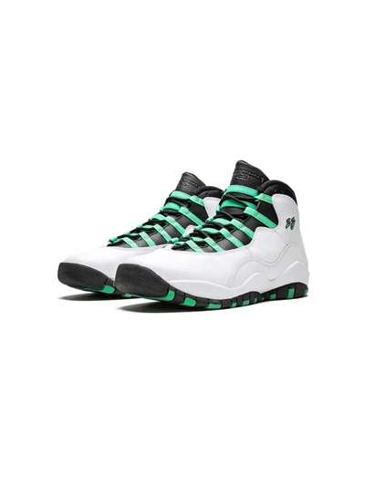 Shop Jordan Air  10 Retro 30th "verde" Sneakers In White