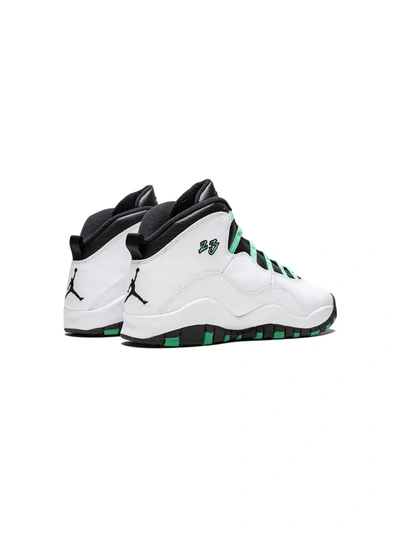 Shop Jordan Air  10 Retro 30th "verde" Sneakers In White