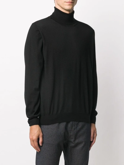 Shop Barba Roll Neck Jumper In Black