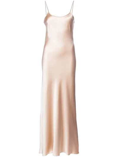 Shop Voz Liquid Slip Dress In Neutrals