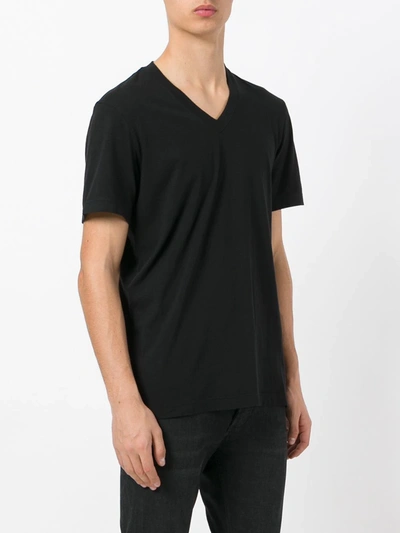 Shop James Perse V-neck T-shirt In Black