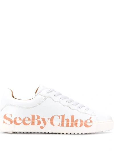Shop See By Chloé Essie Logo Print Sneakers In White