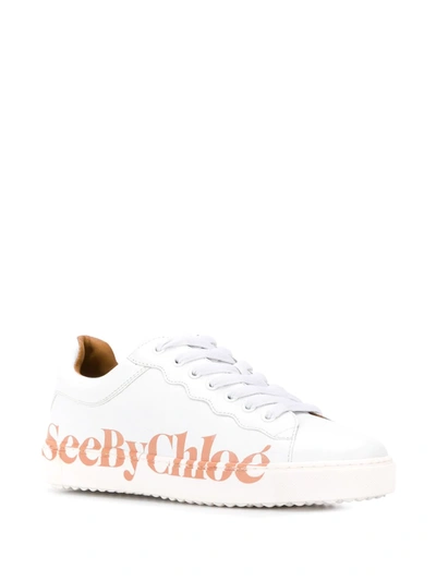 Shop See By Chloé Essie Logo Print Sneakers In White