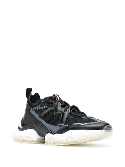 Shop Moncler Leave No Trace Mesh Sneakers In Black