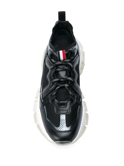 Shop Moncler Leave No Trace Mesh Sneakers In Black