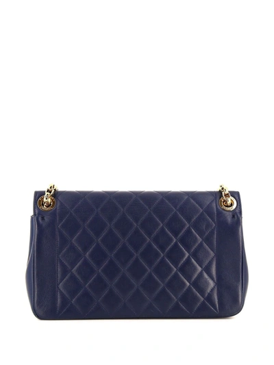 Pre-owned Chanel 2013 Diamond-quilted Shoulder Bag In Blue
