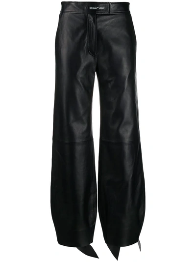 Shop Off-white High-waist Balloon-leg Trousers In Black
