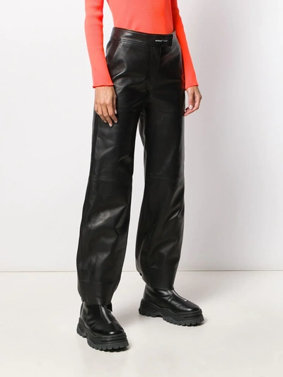 Shop Off-white High-waist Balloon-leg Trousers In Black