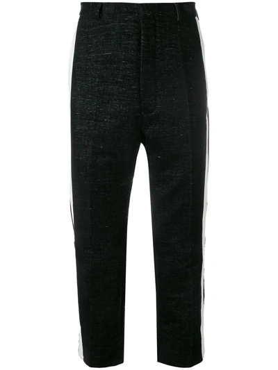 Black Cropped Astaire Trousers