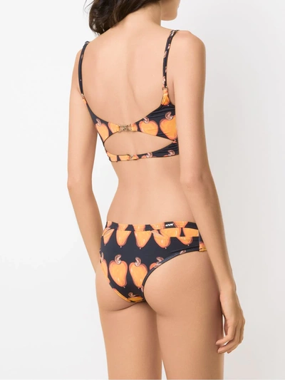 Shop Amir Slama Printed Bikini Set In Black