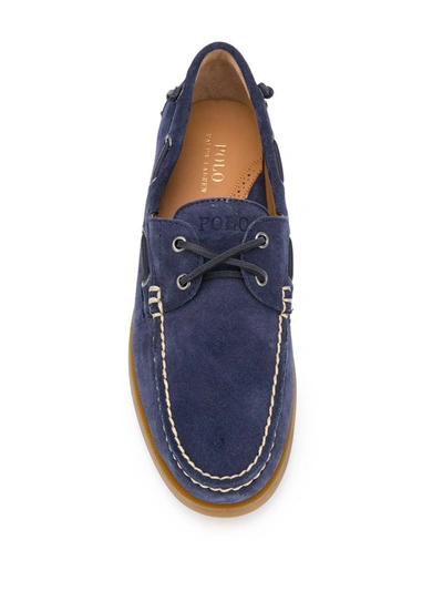 Shop Polo Ralph Lauren Merton Loafers In Blue