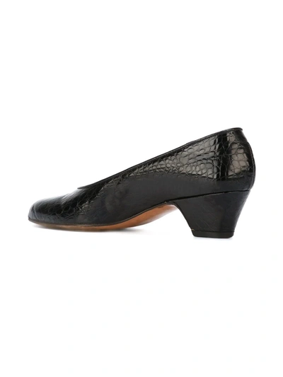 Pre-owned Fendi 1980s Almond Toe Pumps In Black