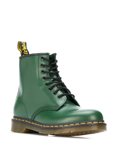 Dr. Martens 1460 Combat Boots In Green Leather | ModeSens