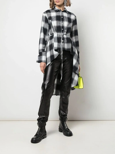 Shop Haculla Signature Woven Checked Shirt Dress In Black