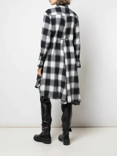 Shop Haculla Signature Woven Checked Shirt Dress In Black