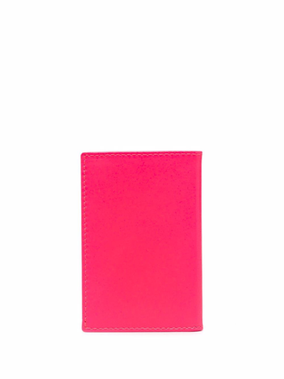 Shop Comme Des Garçons Color-block Folding Wallet In Pink