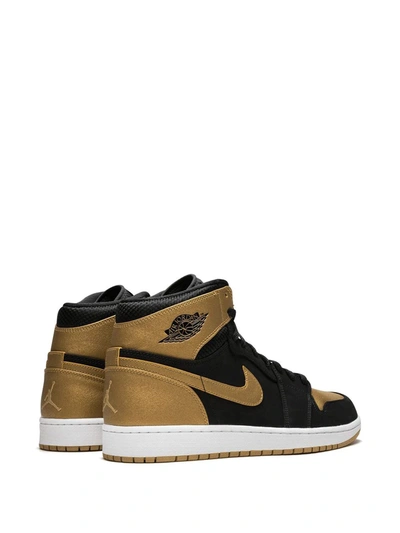 Jordan Men's Air  1 Retro High Og "black And Gold" Shoes In Black