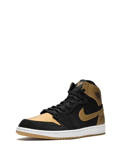Jordan Men's Air  1 Retro High Og "black And Gold" Shoes In Black