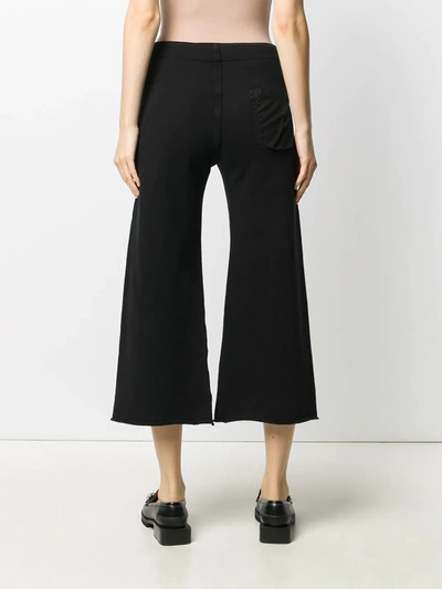 Nili Lotan Kiki Cropped Voile-trimmed Cotton-jersey Track Pants In Black