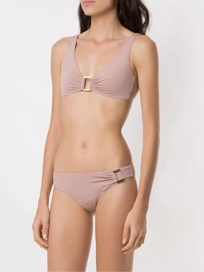 Shop Amir Slama Metallic Embellishments Bikini Set In Neutrals