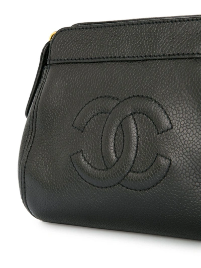 Pre-owned Chanel Cc Cain Shoulder Bag In Black