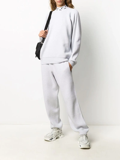 Barrie Wide Cashmere Trousers In Grey