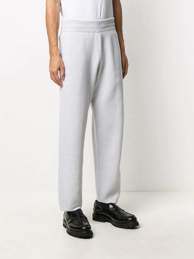 Barrie Wide Cashmere Trousers In Grey