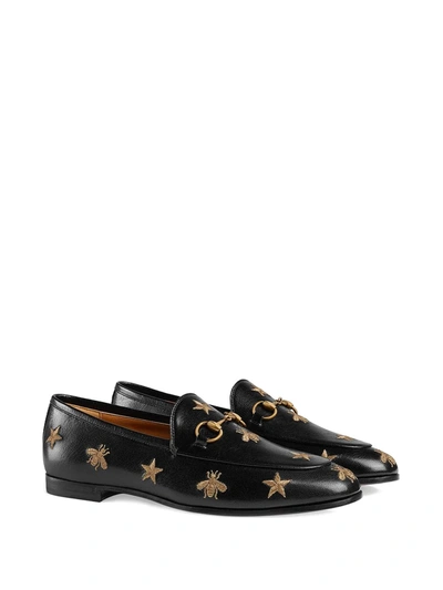 Gucci Jordaan embroidered leather loafers